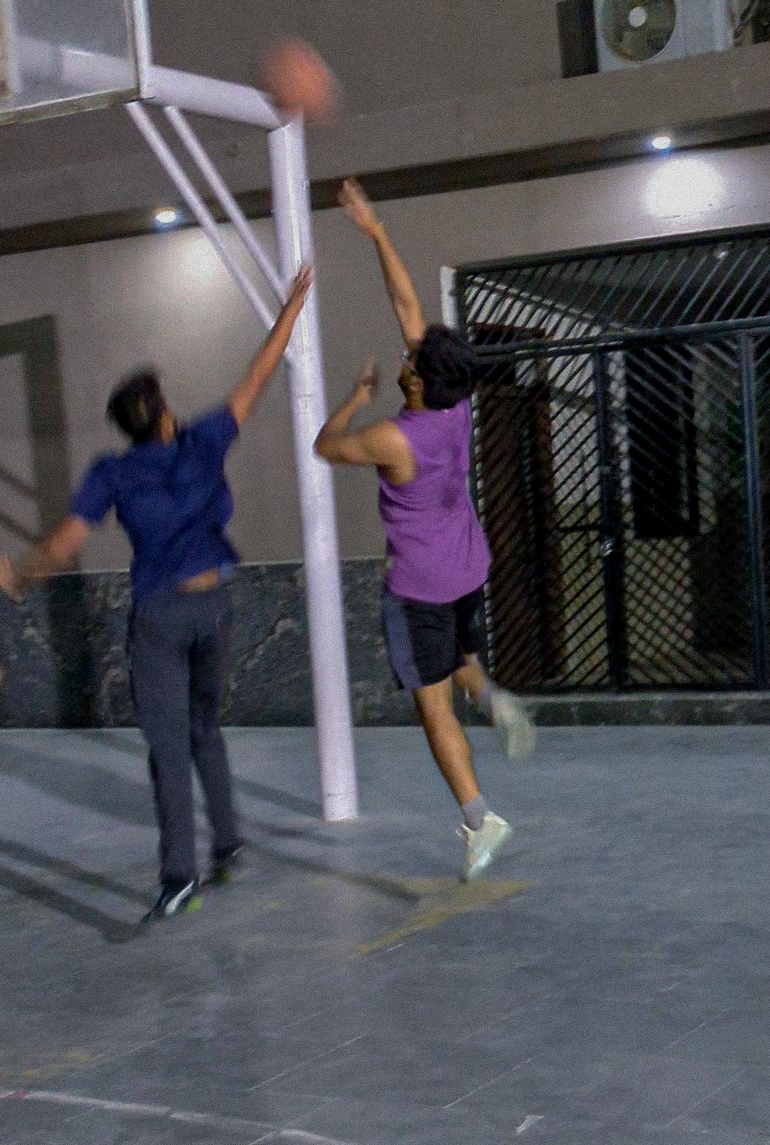 Layup on a night court