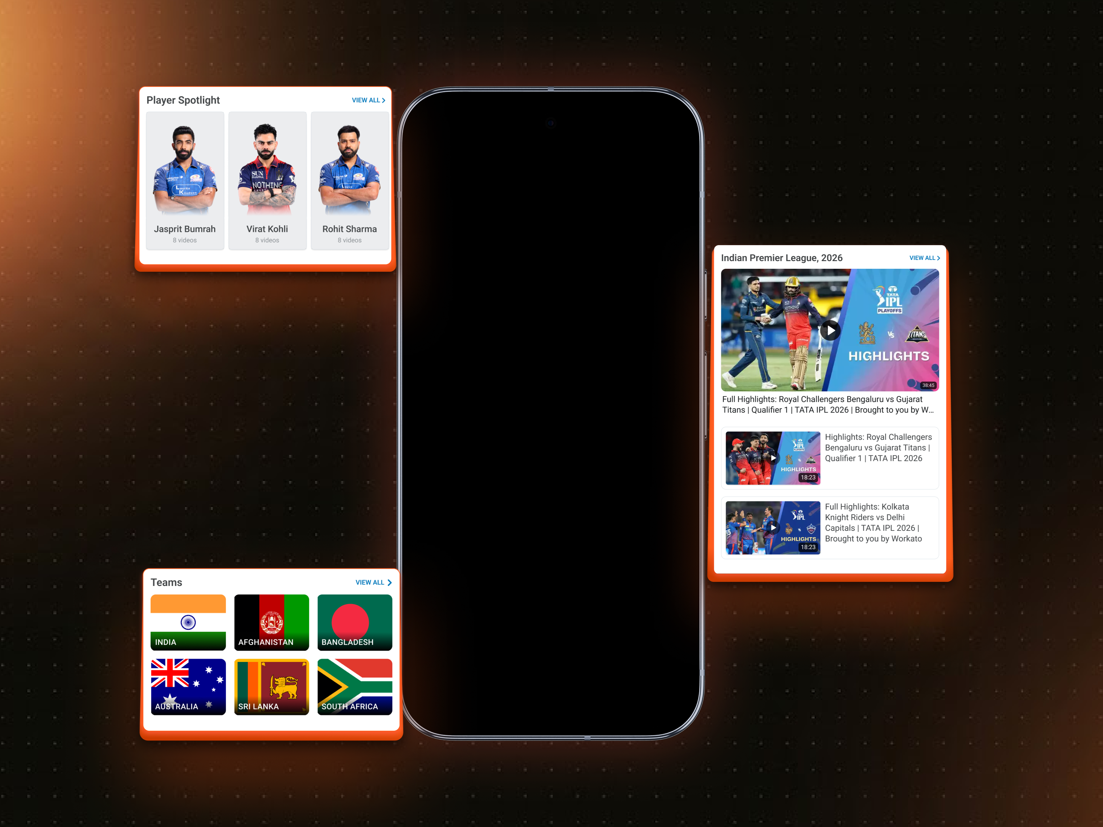 Phase 2 carousel, player and team pages, and the poll layer