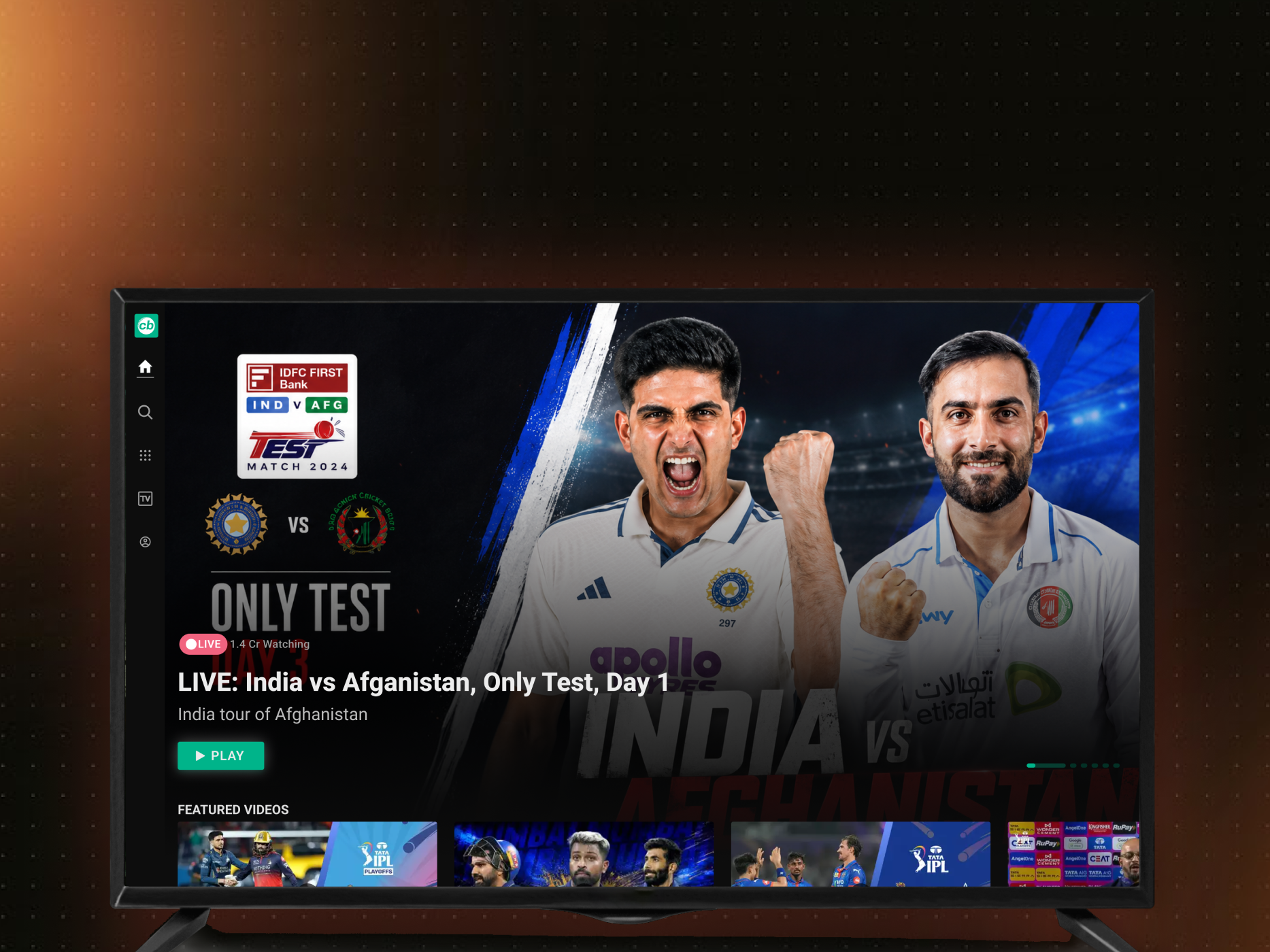 Cricbuzz & Willow TV revamp preview (blurred, unreleased)