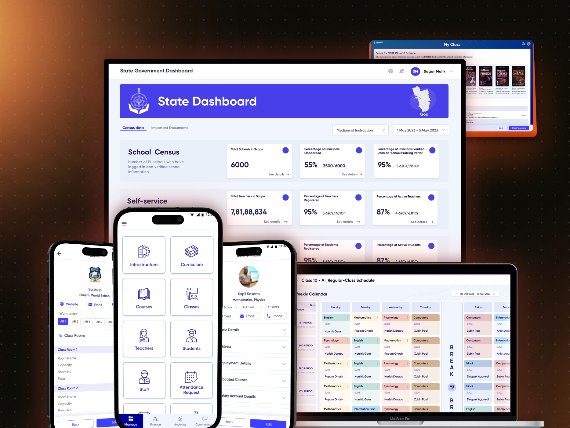 Embibe state government dashboard preview